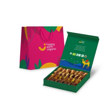 Happy Earth Organic Filled Dates - Dubai Green, 500 Grams